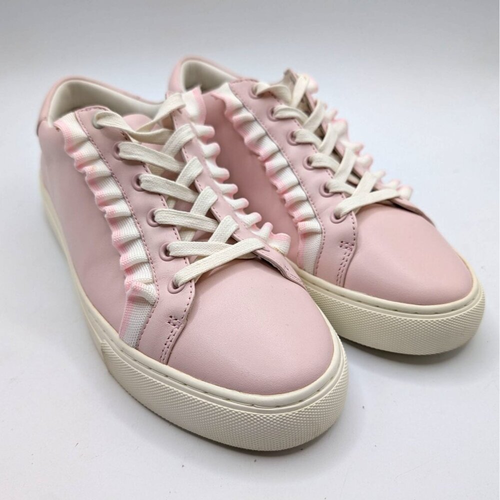 Tory Burch Sport Pink and White Ruffle Sneakers Women's 9M - Picture 3 of 11